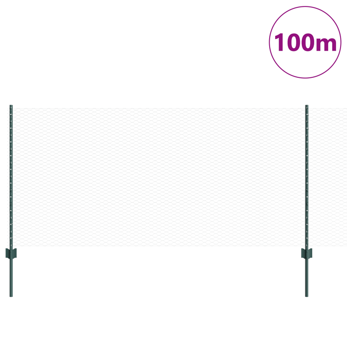 Postazioni di Recinzione  11 pz U-Channel Verde 100 cm Acciaio