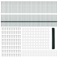 Postazioni di Recinzione  11 pz U-Channel Verde 100 cm Acciaio