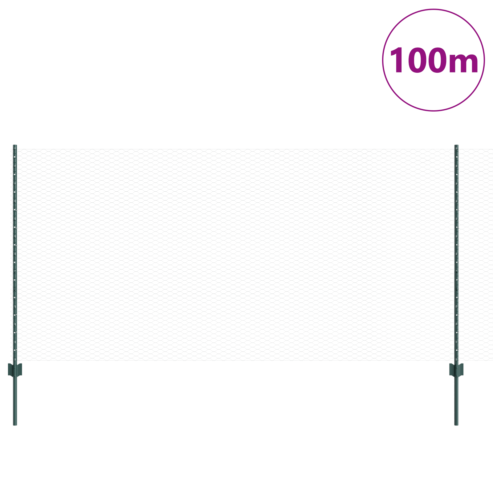 Posti per Recinzione  11 pz U-Channel Verde 120 cm Acciaio