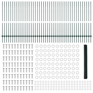 Pali per Recinzione  11 pcs U-Channel Verde 140 cm Acciaio