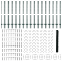 Posti per Recinzione  11 pcs U-Channel Verde 140 cm Acciaio