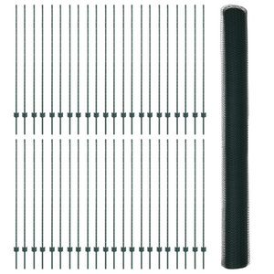 Pali di Recinzione  11 pcs U-Channel Verde 160 cm Acciaio