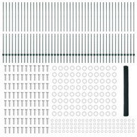 Pali di Recinzione  11 pcs U-Channel Verde 160 cm Acciaio