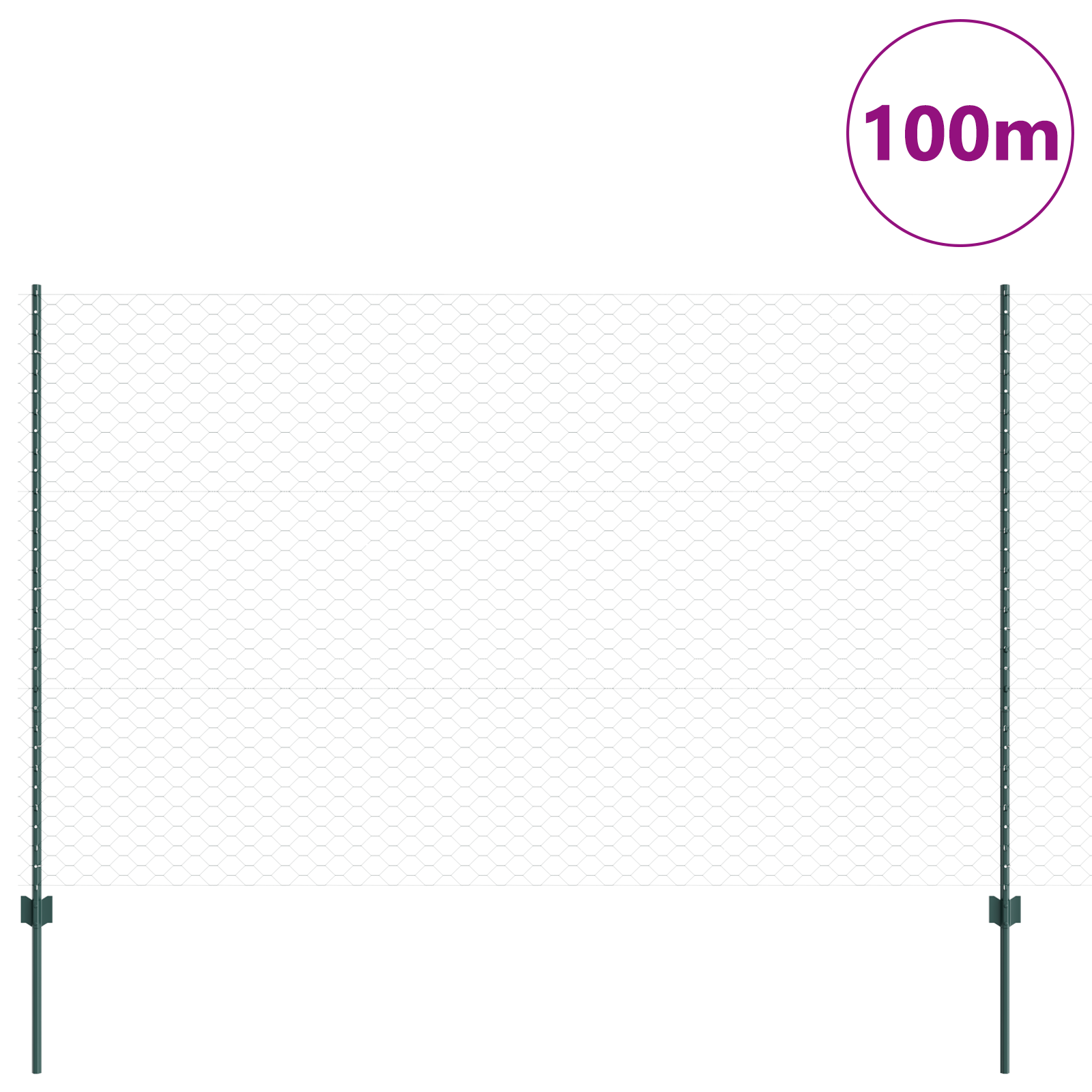 Pali per Recinzione  11 pcs U-Channel Verde 160 cm Acciaio