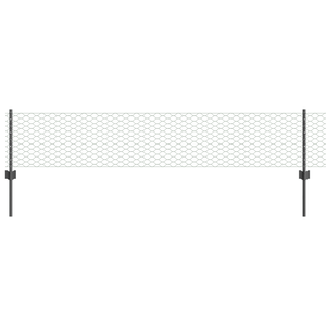 Pali Recinzione  5 pz U-Channel Grigio 40 cm Acciaio