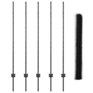 Pali di Recinzione  10 pz U-Channel Grigio 140 cm Acciaio