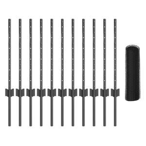 Set di Recinzione Set di 2 Grigio Metallo Grande Durevole