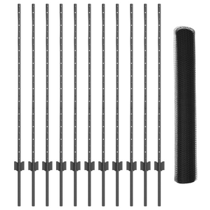 Set di Recinzione da Giardino Set di 2 Grigio