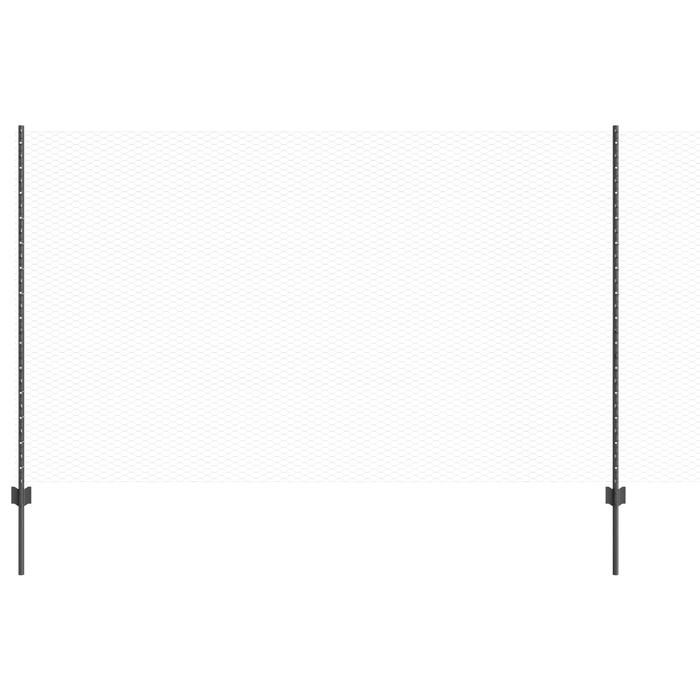 Pali di Recinzione  22 pcs U-Channel Grigio 140 cm Acciaio