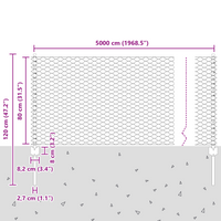 Pali di Recinzione  11 pz U-Channel Grigio 80 cm Acciaio
