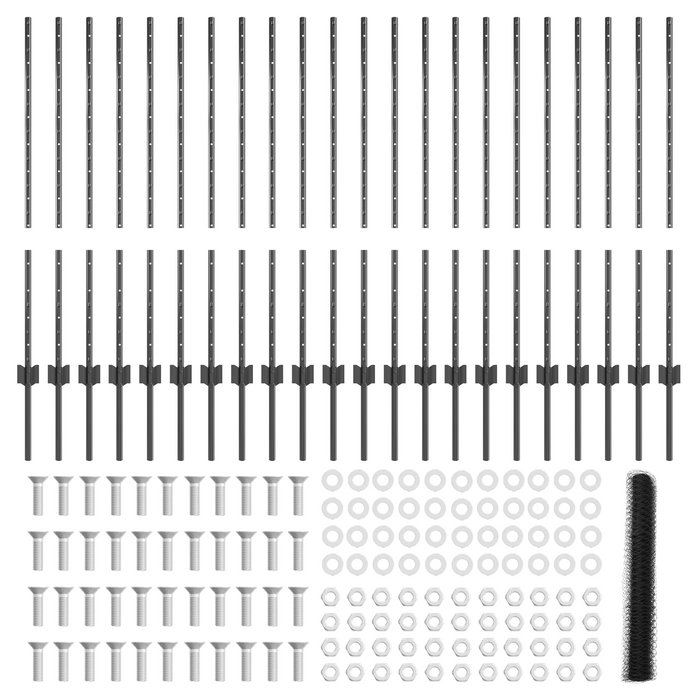 Pali di Recinzione  22 pz U-Channel Grigio 100 cm Acciaio