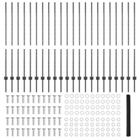 Posti per Recinzione  22 pezzi U-Channel Grigio 140 cm Acciaio