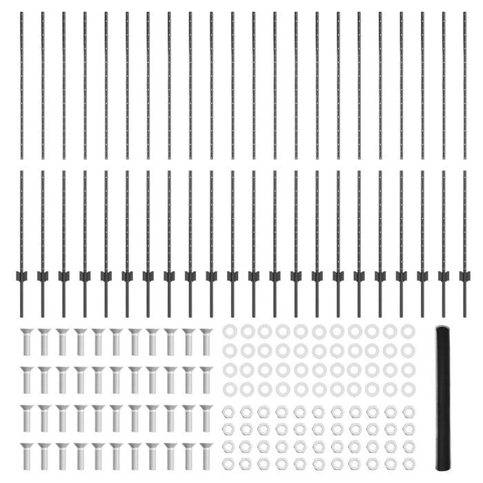 Pali di Recinzione  22 pz U-Channel Grigio 150 cm Acciaio