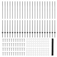 Posti per Recinzione  22 pz U-Channel Grigio 160 cm Acciaio