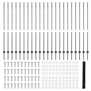Posti per Recinzione  22 pz U-Channel Grigio 160 cm Acciaio