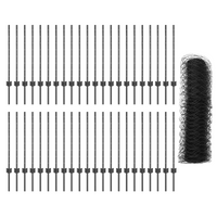 Pali della Recinzione  11 pcs U-Channel Grigio 80 cm Acciaio