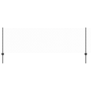 Pali per Recinzione  11 pz U-Channel Grigio 80 cm Acciaio