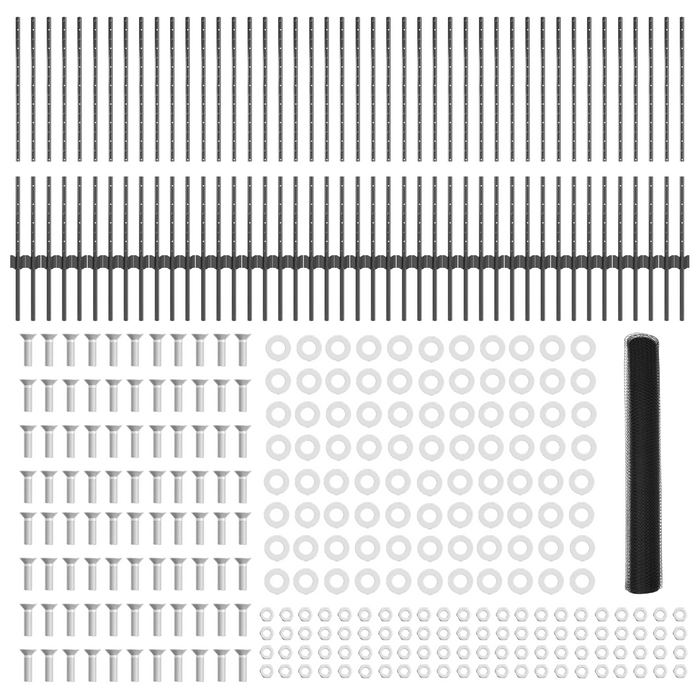 Pali di Recinzione  22 pcs U-Channel Grigio 100 cm Acciaio