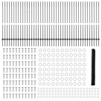 Pali per Recinzione  22 pz U-Channel Grigio 140 cm Acciaio