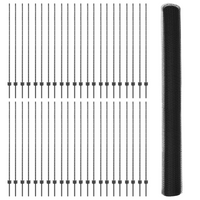 Pali per Recinzione 22 pcs U-Channel Grigio 150 cm Acciaio