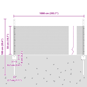 Pali per Recinzione  5 pcs U-Channel 60 cm Acciaio Galvanizzato