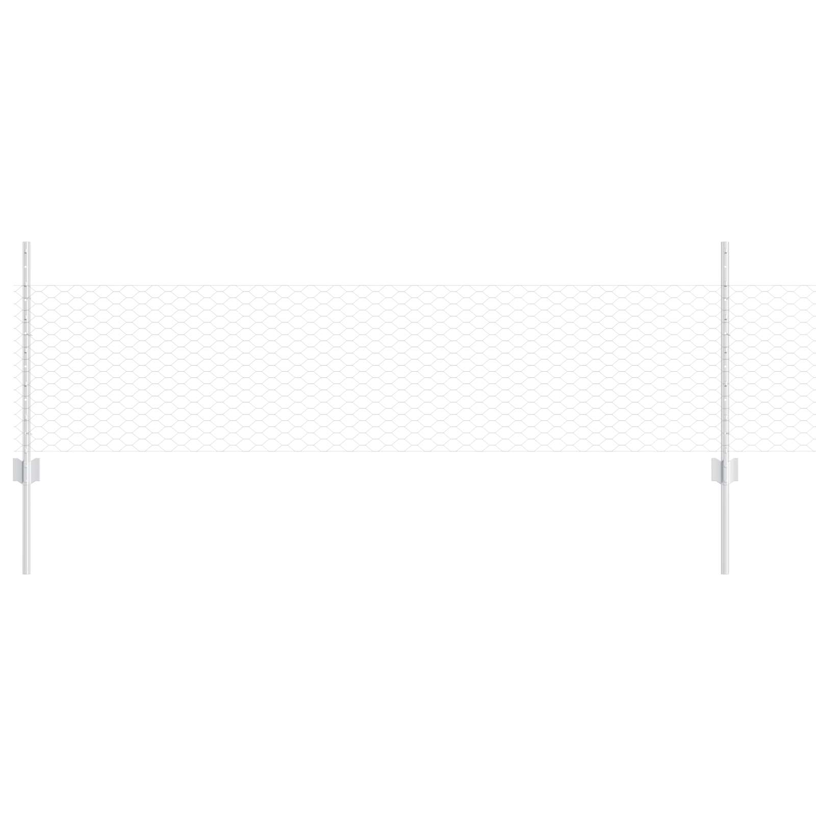 Pali per Recinzione  5 pcs U-Channel 60 cm Acciaio Zincato