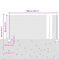 Pali per Recinzione  5 pz U-Channel 80 cm Acciaio Galvanizzato