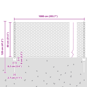 Pali di Recinzione  5 pz U-Channel 80 cm Acciaio Galvanizzato