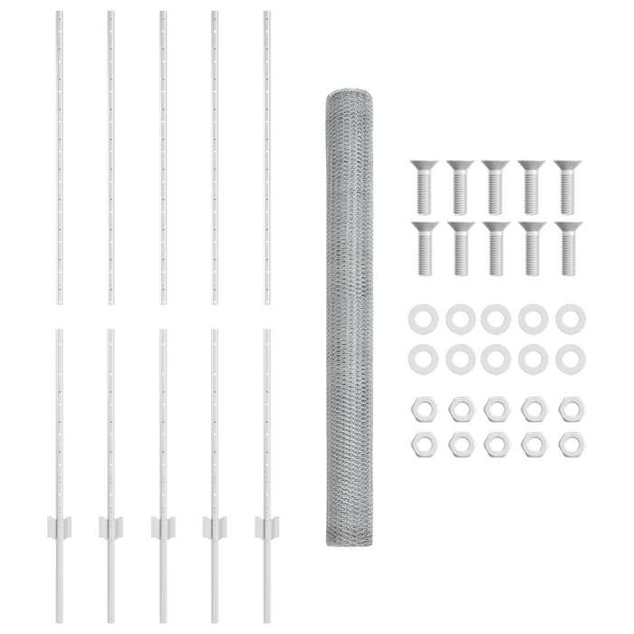 Posti per Recinzione  10 pz Canale a U 140 cm Acciaio Zincato