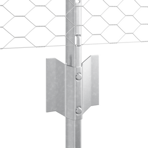 Pali per Recinzione  11 pz U-Channel 40 cm Acciaio Galvanizzato