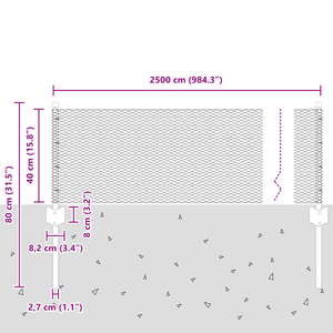 Pali per Recinzione  11 pz U-Channel 40 cm Acciaio Galvanizzato