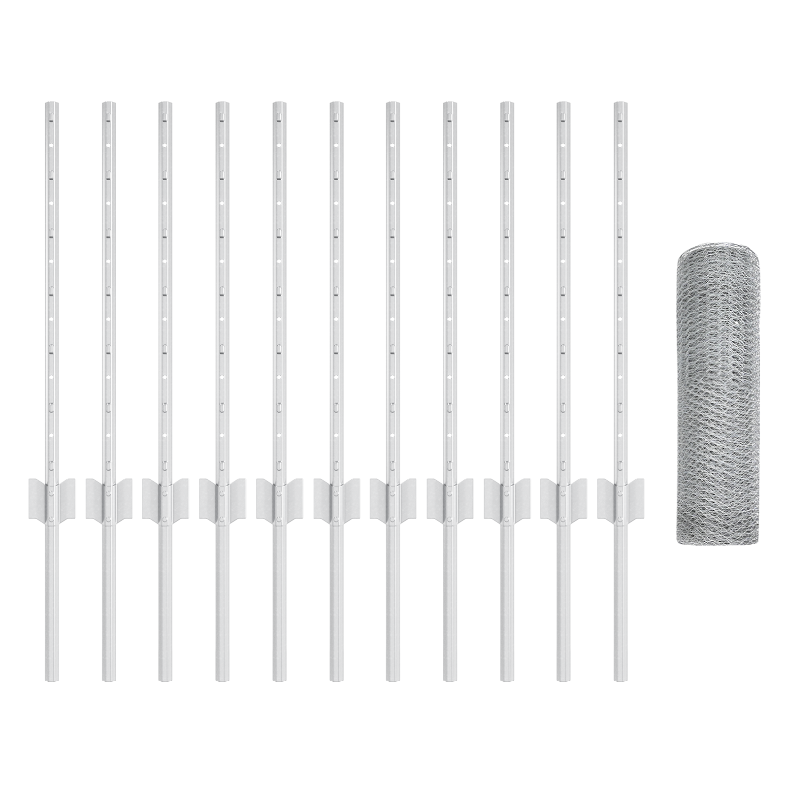 Set di Recinzioni da Giardino Set di 2 Acciaio zincato Grande