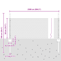 Set di Recinzione Set di 2 Acciaio galvanizzato 25 x 0.5 m