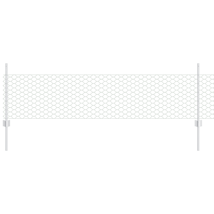 Set di Recinzione da Giardino Set di 2 Acciaio zincato 25 x 0,5 m