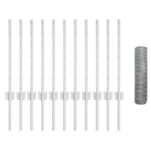 Posti per Recinzione  11 pezzi Canale a U 60 cm Acciaio galvanizzato