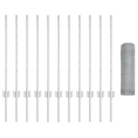 Posti per Recinzione  11 pz U-Channel 80 cm Acciaio Zincato