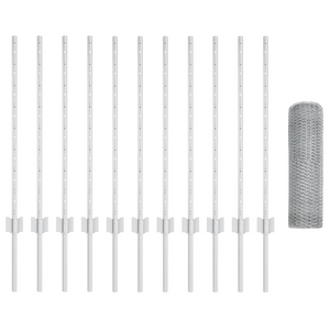 Posti di Recinzione  11 pz U-Channel 80 cm Acciaio Galvanizzato