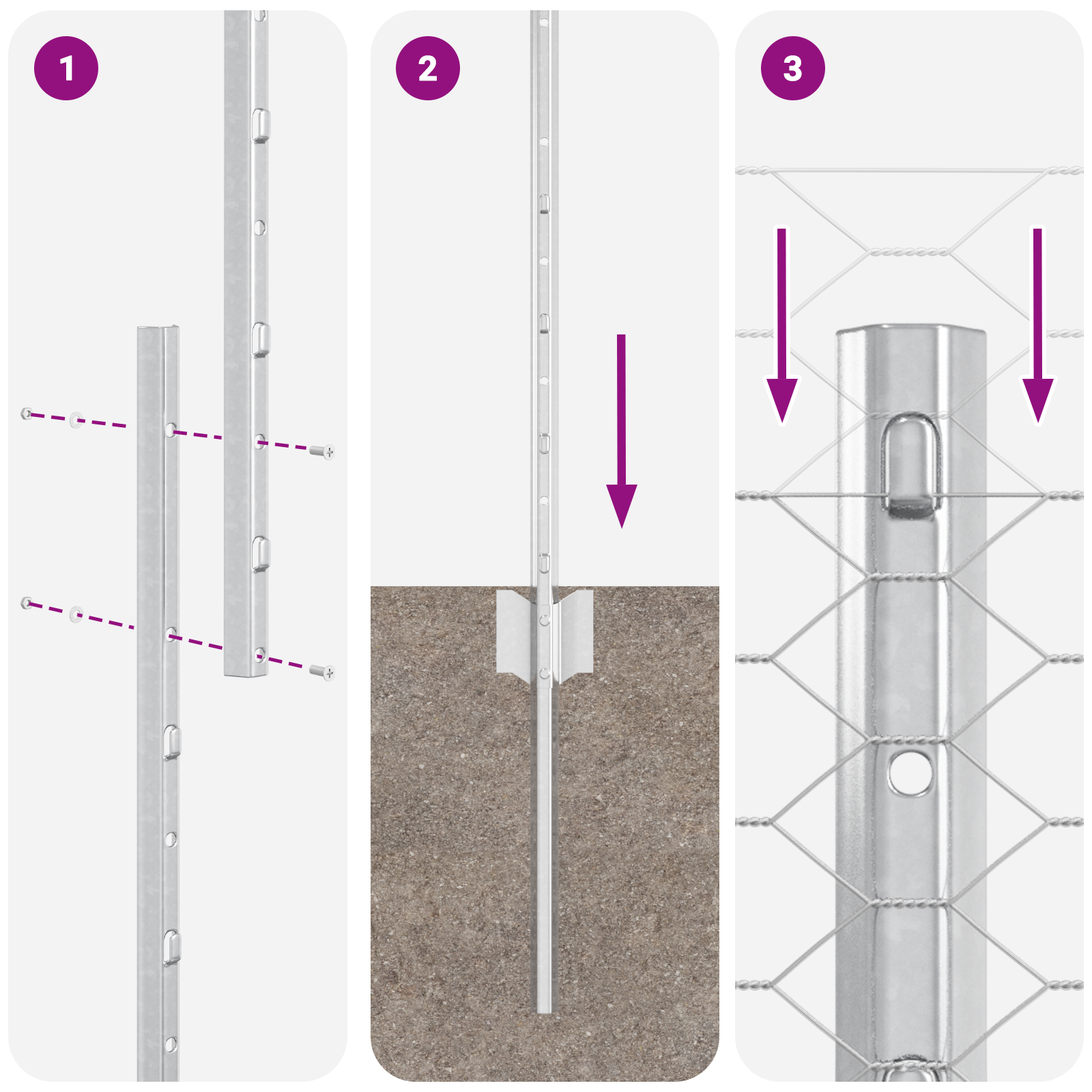 Set Recinzione Giardino Set 2 Acciaio Zincato Standard Durevole