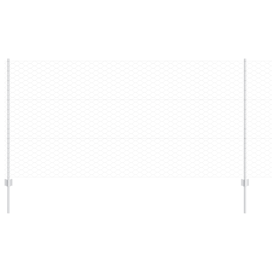 Set di Recinzione da Giardino Set di 2 Acciaio Zincato 25 x 1.2 m