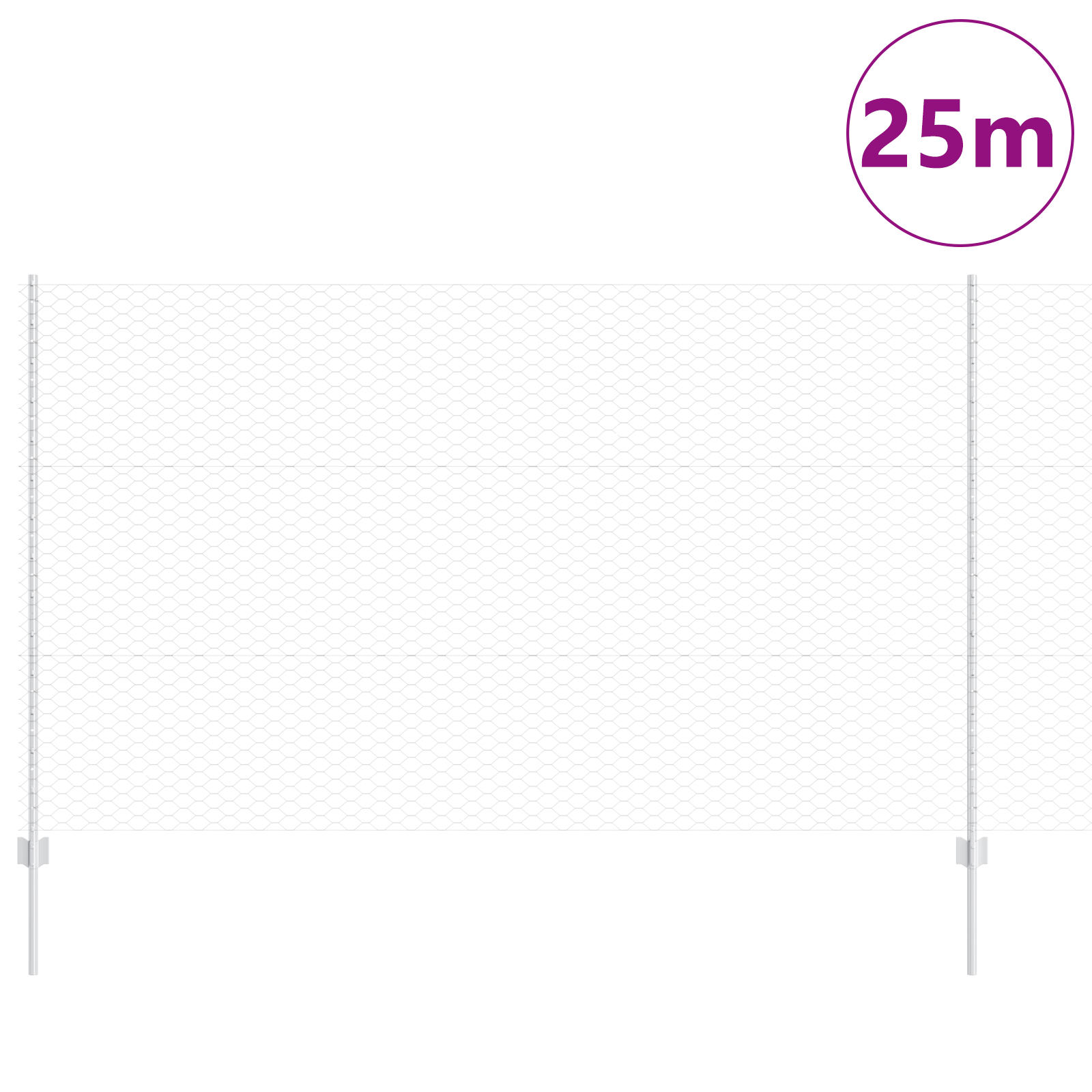 Pali Recinzione  22 pz U-Channel 140 cm in Acciaio Zincato