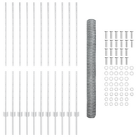 Pali Recinzione  22 pz U-Channel 140 cm in Acciaio Zincato