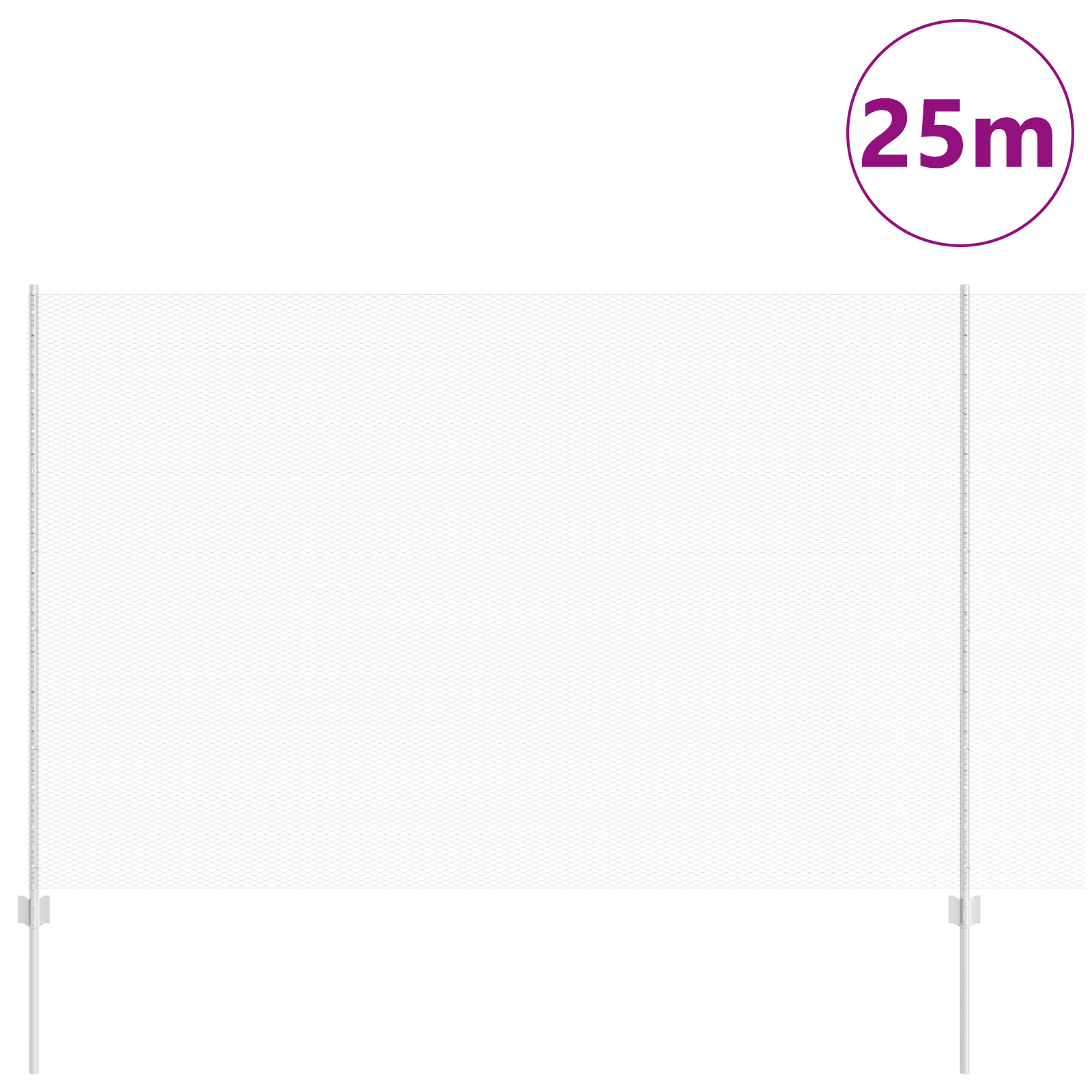 Set di Recinzione da Giardino Set di 2 Acciaio zincato