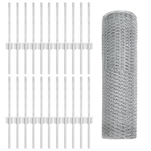 Pali di Recinzione  11 pcs U-Channel 40 cm Acciaio Zincato