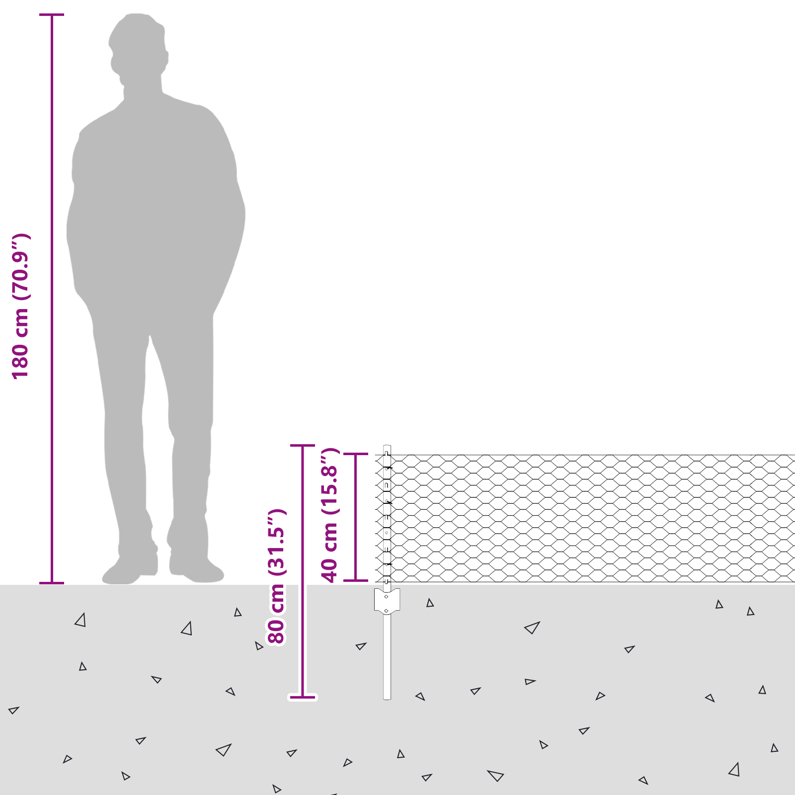 Pali della recinzione  11 pz U-Channel 40 cm Acciaio zincato