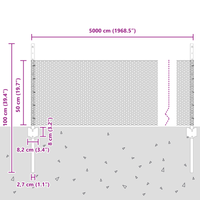 Posti per Recinzione  11 pz U-Channel 60 cm Acciaio zincato