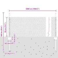 Pali per Recinzione  11 pz U-Channel 60 cm Acciaio Zincato