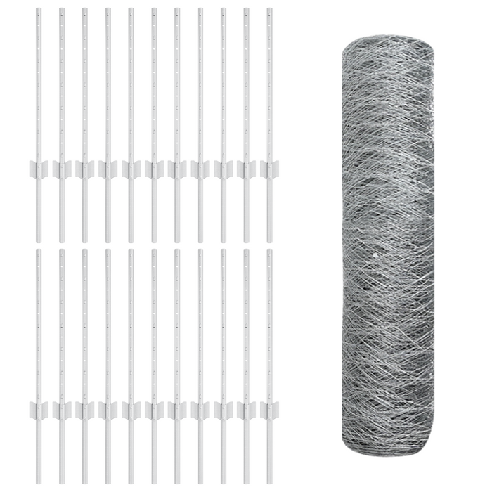 Pali Recinzione  11 pcs U-Channel 60 cm Acciaio Galvanizzato