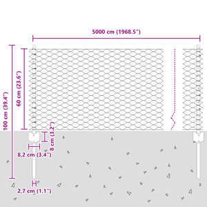 Pali Recinzione  11 pcs U-Channel 60 cm Acciaio Galvanizzato