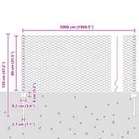 Pali per Recinzione  11 pz U-Channel 80 cm Acciaio Zincato