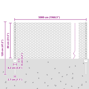 Pali per Recinzione  11 pz U-Channel 80 cm Acciaio Zincato